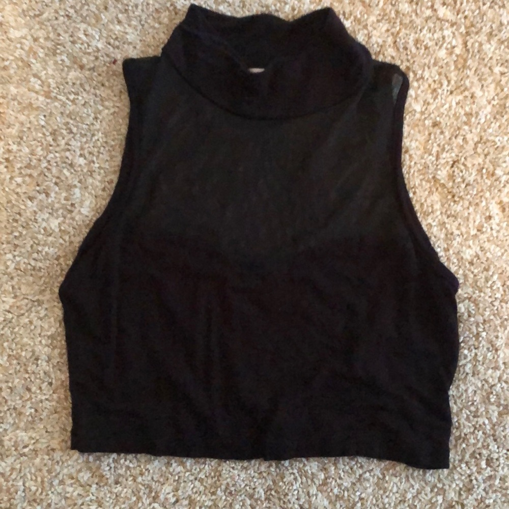 Sheer black croptop